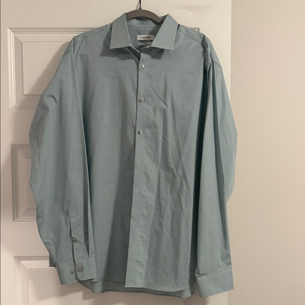 Calvin Klein Collection Men's Light Blue Dress Shirt